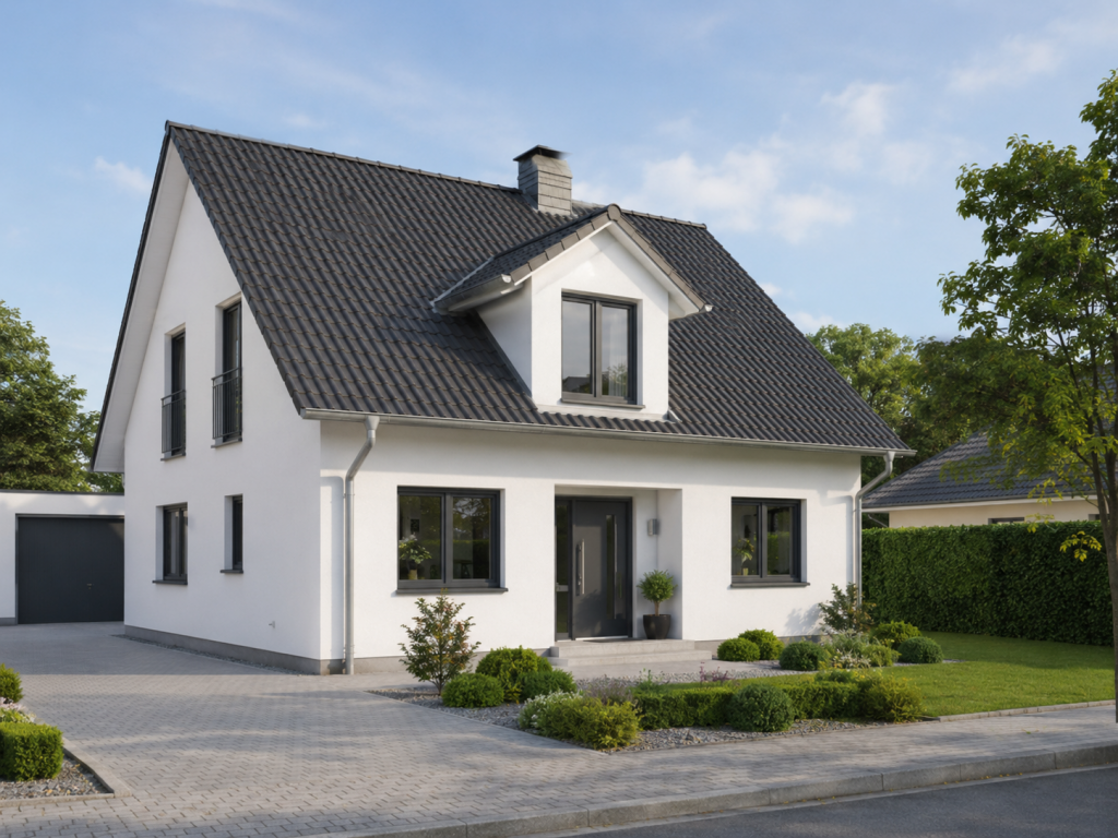 Einfamilienhaus als Beispiel für Immobilienbewertung und Verkehrswertermittlung von Wohnimmobilien Titel